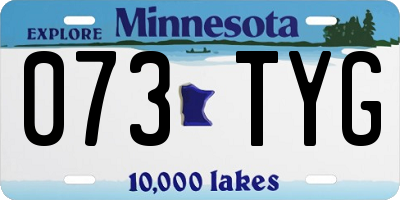 MN license plate 073TYG