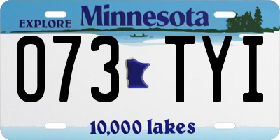 MN license plate 073TYI