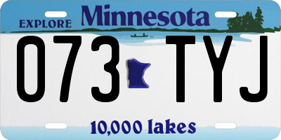 MN license plate 073TYJ