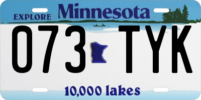 MN license plate 073TYK