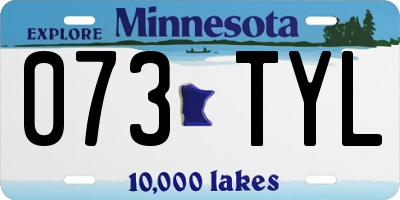 MN license plate 073TYL