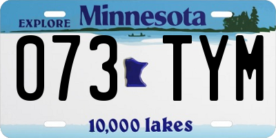 MN license plate 073TYM