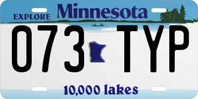 MN license plate 073TYP