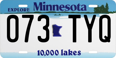 MN license plate 073TYQ