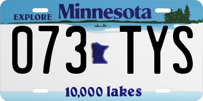 MN license plate 073TYS