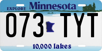MN license plate 073TYT
