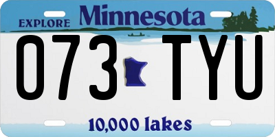 MN license plate 073TYU