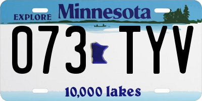 MN license plate 073TYV
