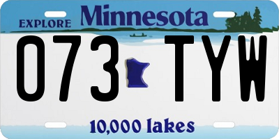 MN license plate 073TYW