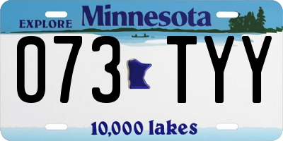 MN license plate 073TYY