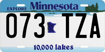 MN license plate 073TZA
