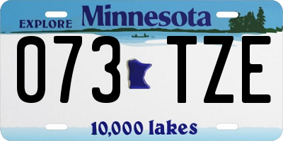 MN license plate 073TZE