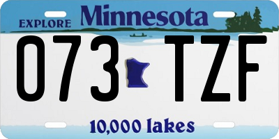 MN license plate 073TZF
