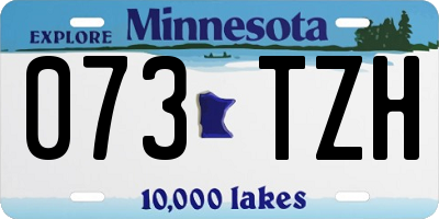 MN license plate 073TZH