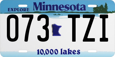 MN license plate 073TZI