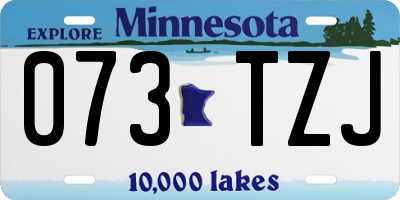 MN license plate 073TZJ