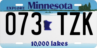 MN license plate 073TZK