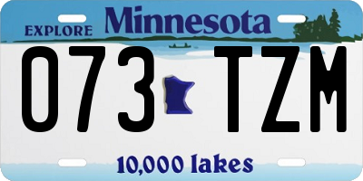 MN license plate 073TZM
