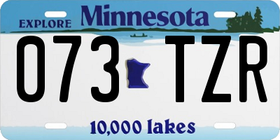 MN license plate 073TZR
