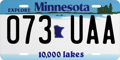 MN license plate 073UAA