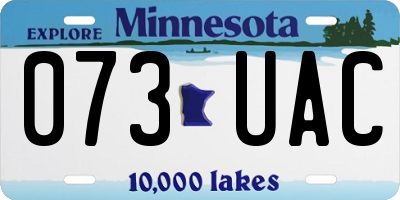 MN license plate 073UAC