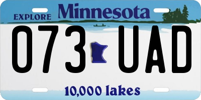 MN license plate 073UAD
