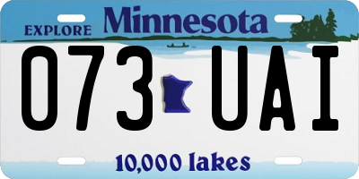 MN license plate 073UAI