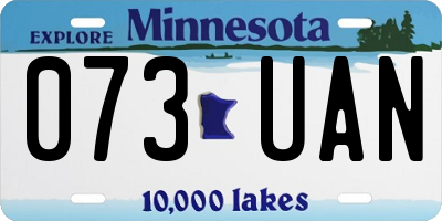 MN license plate 073UAN