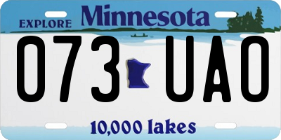 MN license plate 073UAO