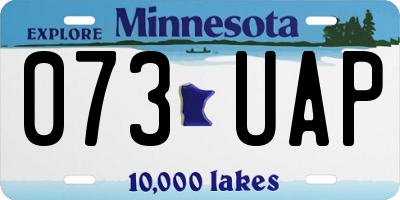 MN license plate 073UAP