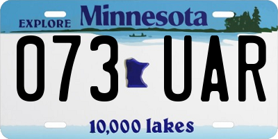MN license plate 073UAR