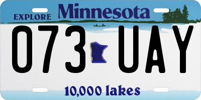 MN license plate 073UAY