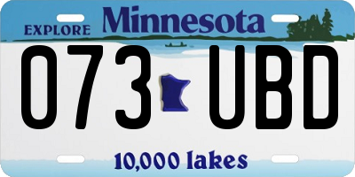 MN license plate 073UBD