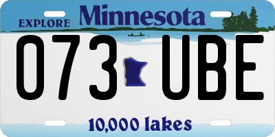 MN license plate 073UBE