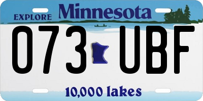 MN license plate 073UBF