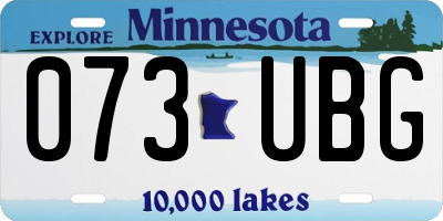 MN license plate 073UBG