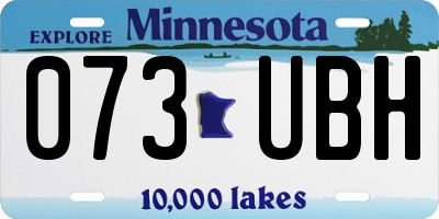 MN license plate 073UBH