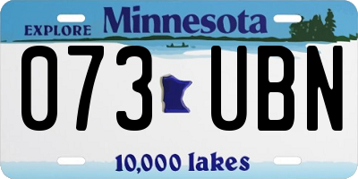 MN license plate 073UBN