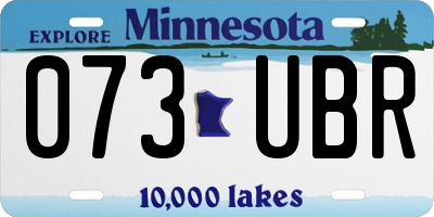 MN license plate 073UBR