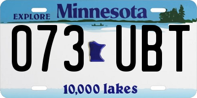 MN license plate 073UBT