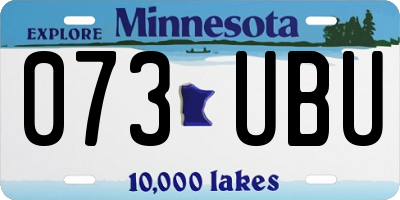 MN license plate 073UBU