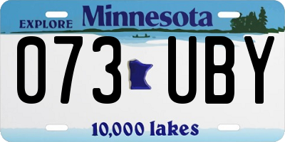 MN license plate 073UBY