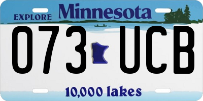 MN license plate 073UCB