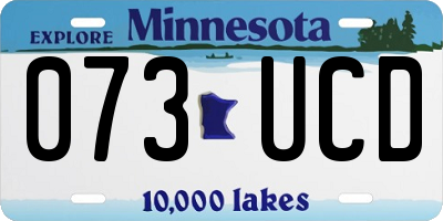 MN license plate 073UCD