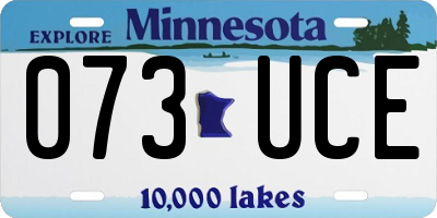 MN license plate 073UCE