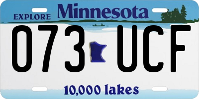 MN license plate 073UCF