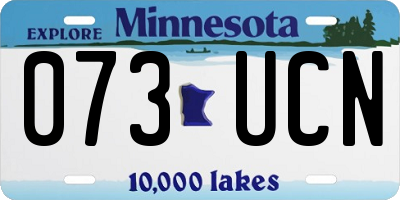 MN license plate 073UCN
