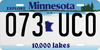 MN license plate 073UCO