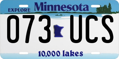 MN license plate 073UCS