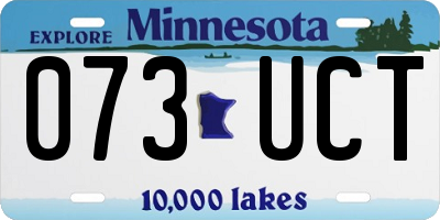 MN license plate 073UCT
